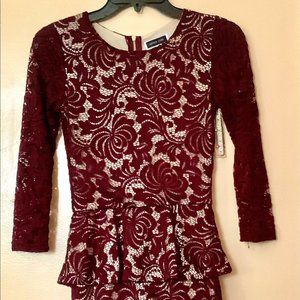Another Story Lace Peplum Dress